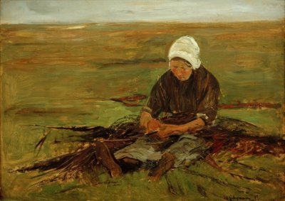 Max Liebermann, Femme assise de face - Max Liebermann